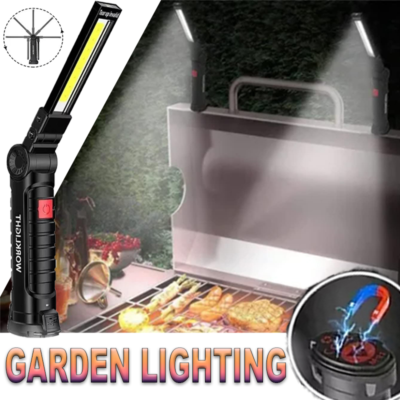 Outdoor Lighting Unit - Portable LED Flashlight with Magnetic Hook