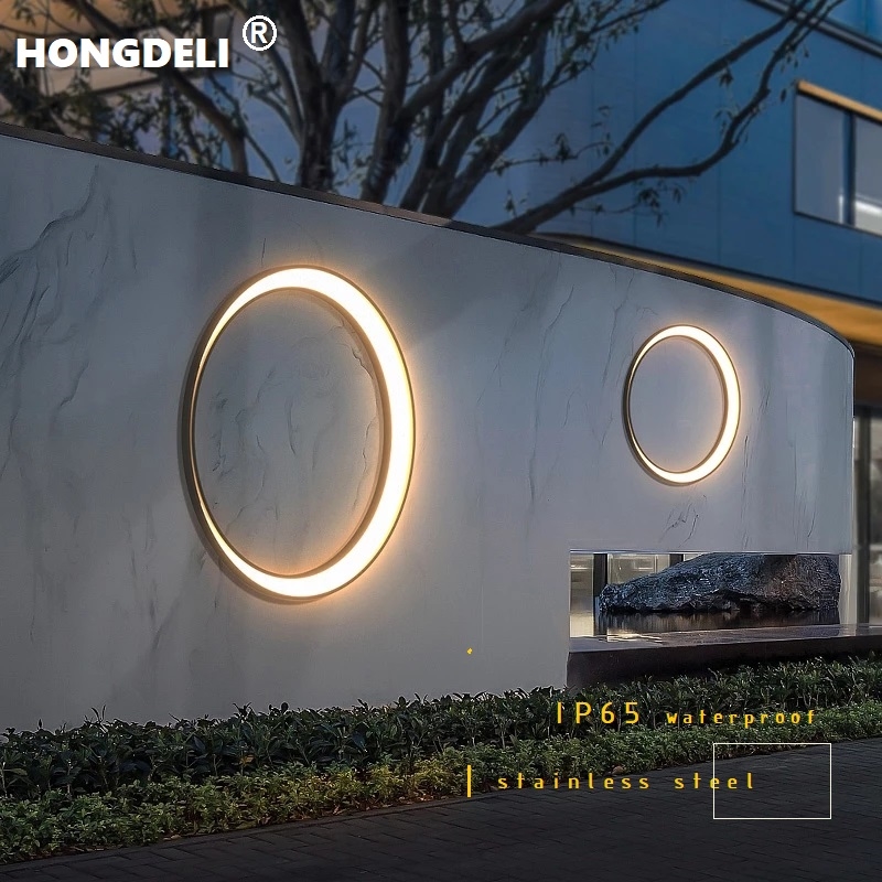 Outdoor Lighting Linear - Modern Outdoor Patio Light Moon Shape