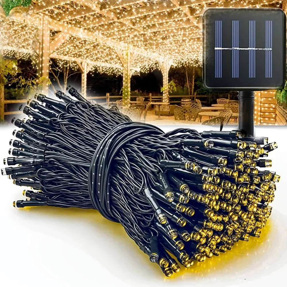 Outdoor Lighting Company - Solar Powered Outdoor String Lights 100
