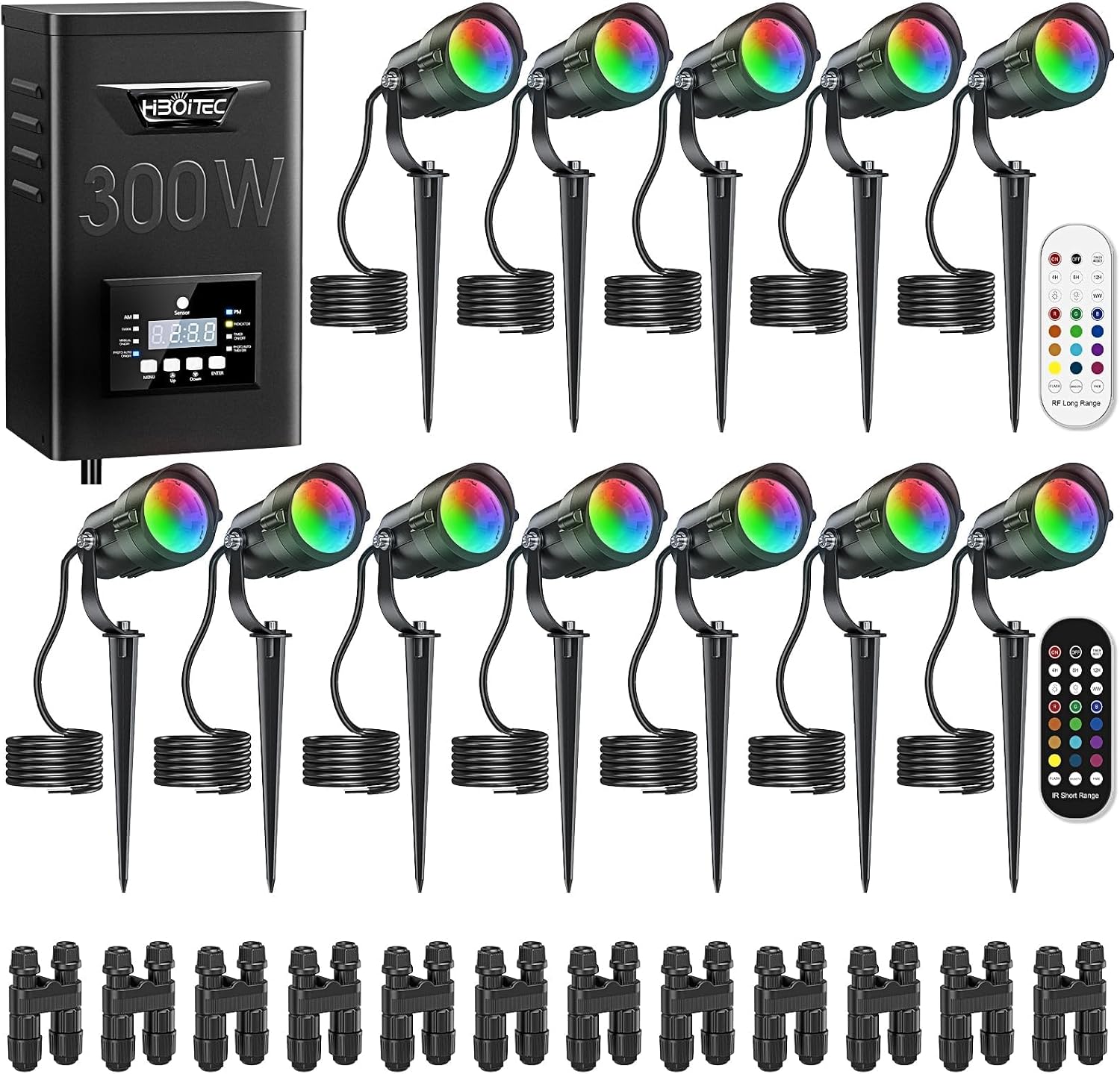 HIBOITEC 12W RGBCWWW Landscape - Outdoor Lighting Kit With Transformer review and price