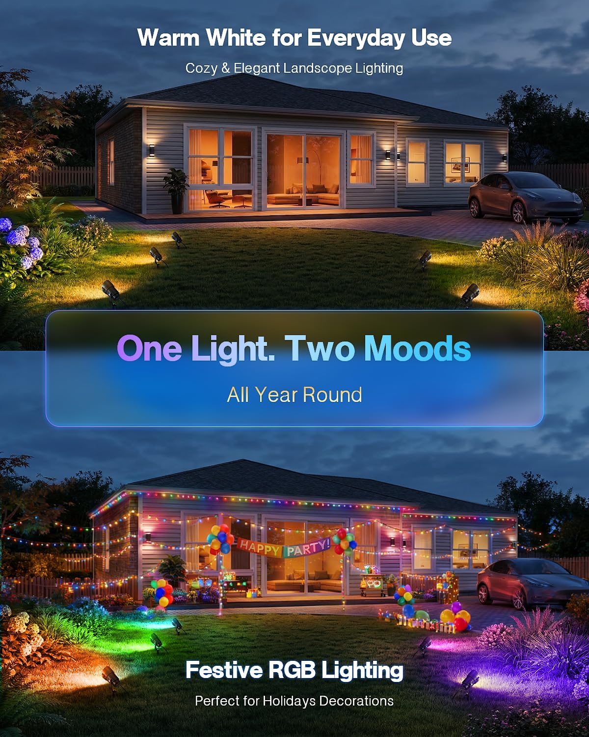 HIBOITEC 12W RGBCWWW Landscape - Outdoor Lighting Kit With Transformer review and price