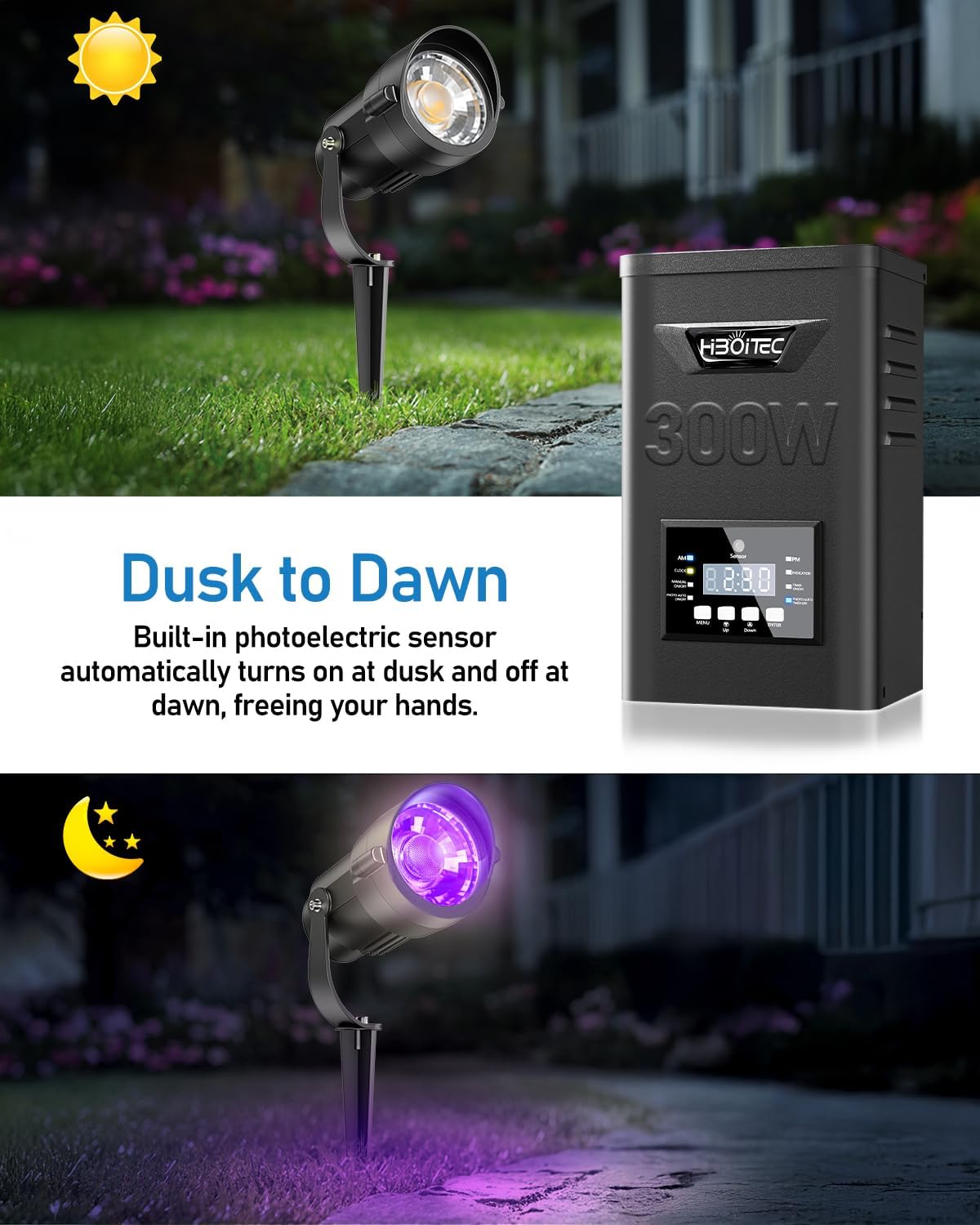 HIBOITEC 12W RGBCWWW Landscape - Outdoor Lighting Kit With Transformer review and price
