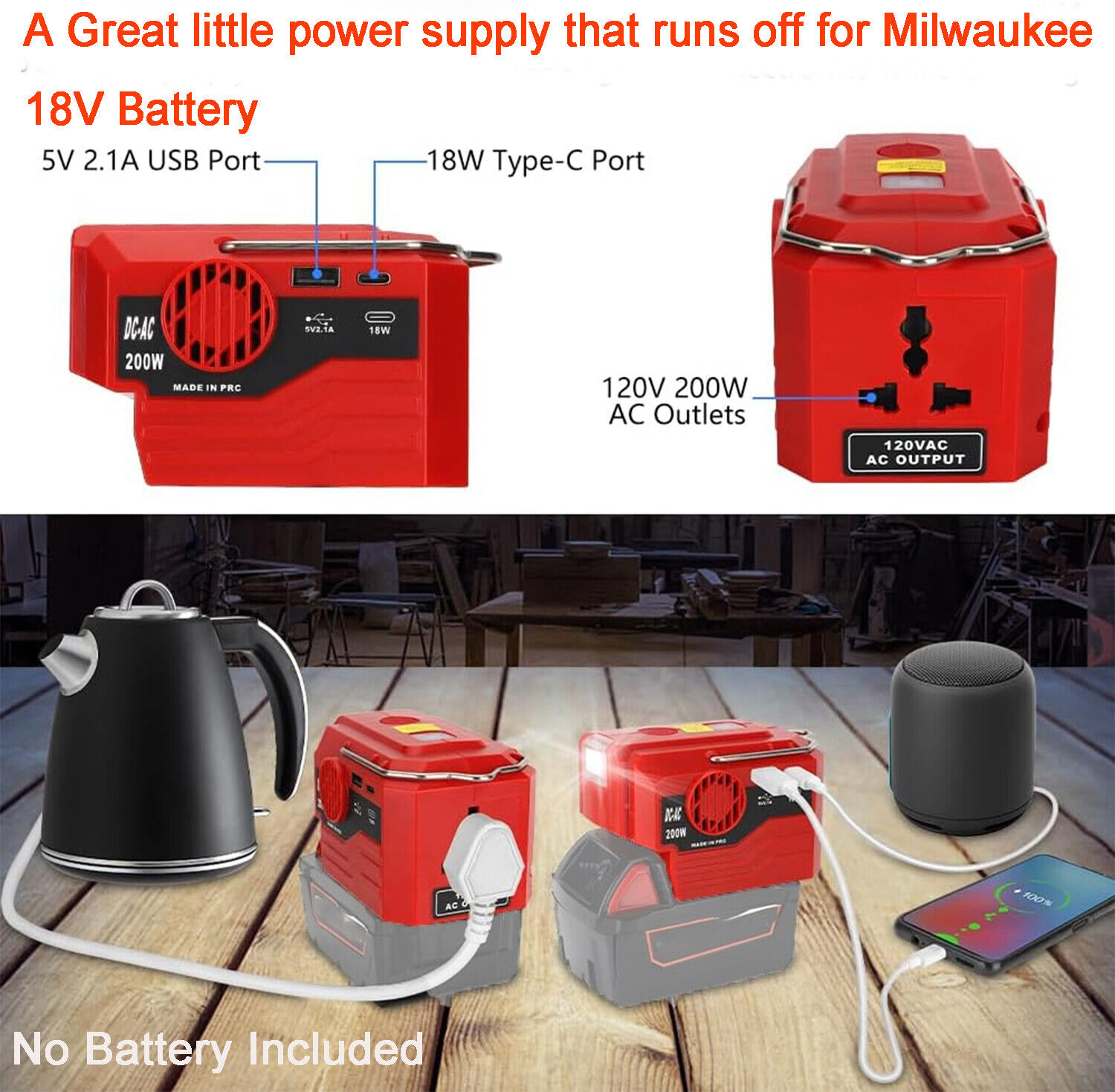 200W Portable Power Inverter 1 - Outdoor Lighting Battery Operated review and price