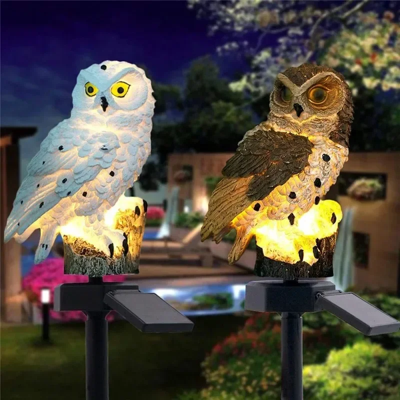 Solar Owl Statue Garden Light  - Outdoor Lighting Unit review and price