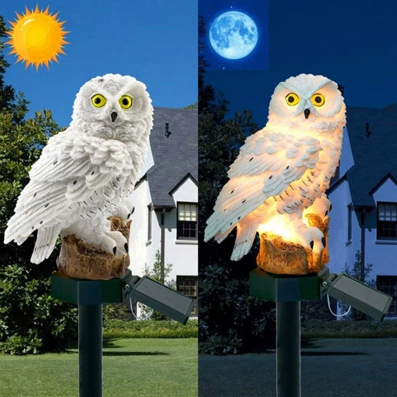 Solar Owl Statue Garden Light  - Outdoor Lighting Unit review and price