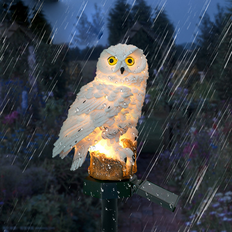 Solar Owl Statue Garden Light  - Outdoor Lighting Unit review and price