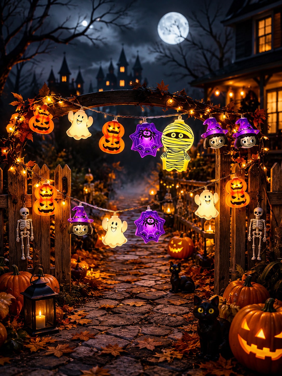 1pc Halloween Decorative Strin - Outdoor Lighting Battery Operated review and price