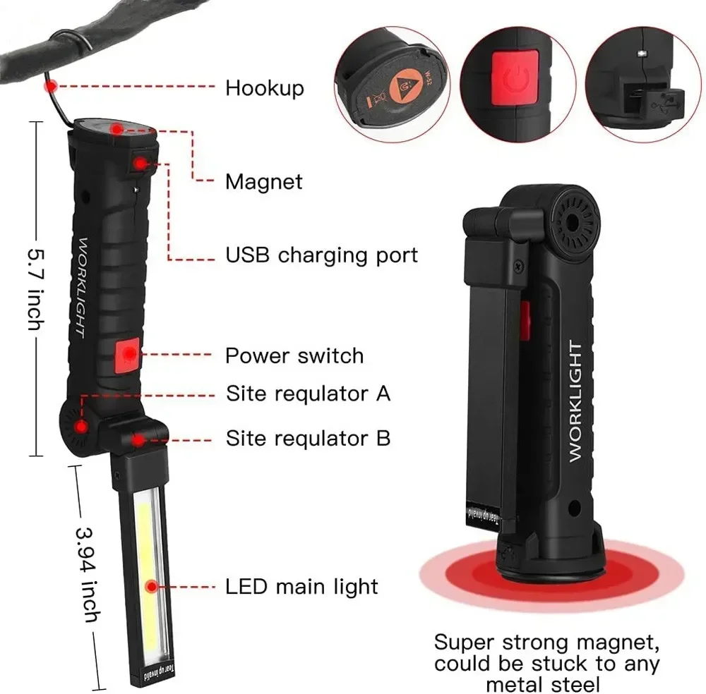 LED COB Flashlight USB Recharg - Outdoor Lighting Unit review and price